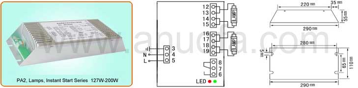 Ultraviolet Lamp,Germicidal lamp UV electronic ballast 10W,14W,17W,21W,39W,41,55W,60W,65W,75W,80W,100W,120W,150W,320W