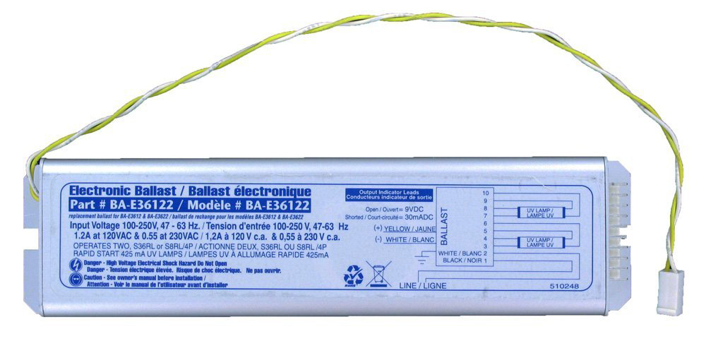 STERILIGHT R-can uv ballast BA-E3612,BA-E6412,BA-E36122,BA-E6422,BA-ICE-1F,BA-ICE-2F,BA-ICE-3F,BA-0202,BA-0502,BA-RO,BA-RO/2,BA-025,SS1-2545P,BA-40,SS1-4045P,BA539,SS1-4045P,BA-E3621